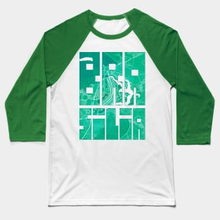 Brasilia, Brazil City Map Typography - Watercolor Baseball T-Shirt